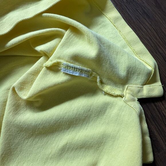 Polo Ralph Lauren Yellow Polo Shirt – Classic Fit Short Sleeve Blue Pony Logo - Picture 4 of 4